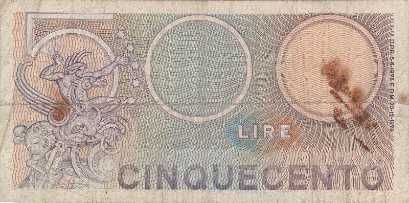 ITA_03_B.JPG - Italy, 500 lirs, G.
