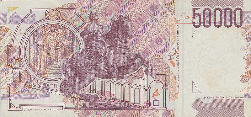 ITA_06_B.JPG - Italy, 50 000 lirs, XF.