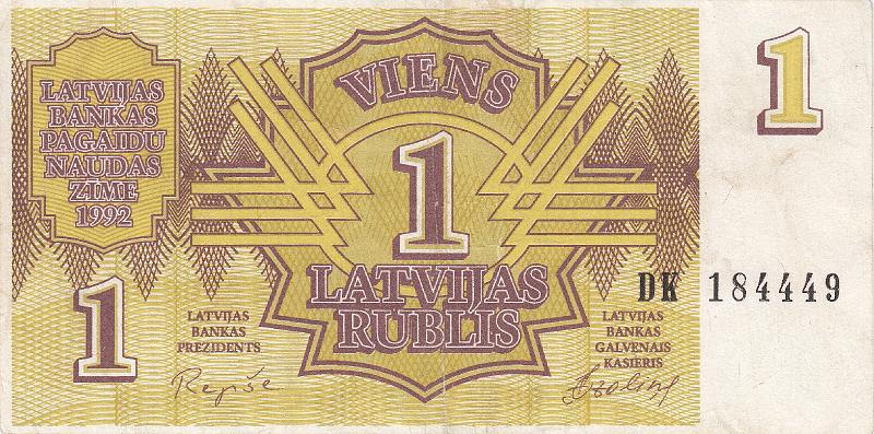 LAT_04_A.JPG - Латвия, 1992г., 1 рубль.