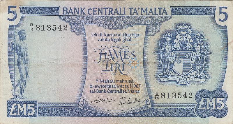 MLT_04_A.JPG - Мальта, 1973г., 5 фунтов.