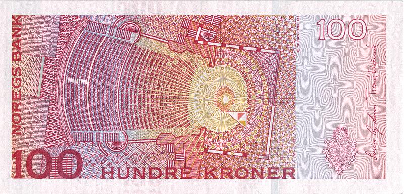 NOR_03_B.JPG - Norway, 100 krones, XF.