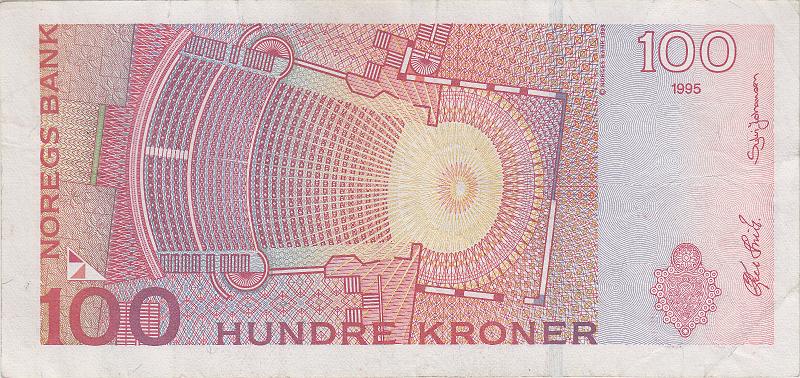 NOR_08_B.JPG - Norway, 100 krones, XF.