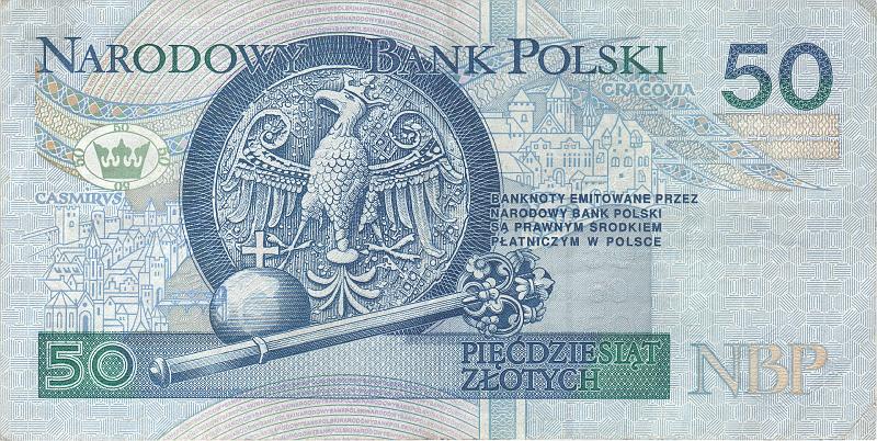 POL_02_B.JPG - Poland, 50 zloty, XF.