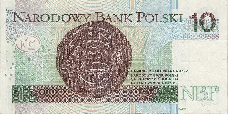 POL_20_B.JPG - Poland, 10 zloty, XF.