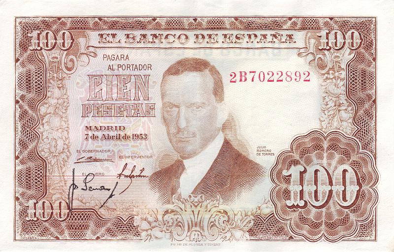 ESP_09_A.JPG - Испания, 1953г., 100 песет.