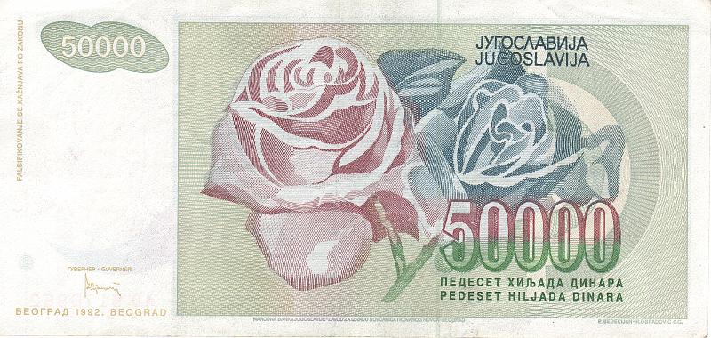YUG_09_B.JPG - Yugoslavia, 50 000 dinars, XF.