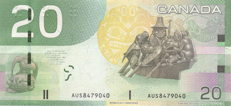 CAN_03_B.JPG - Canada, 20 dollars, aUNC.