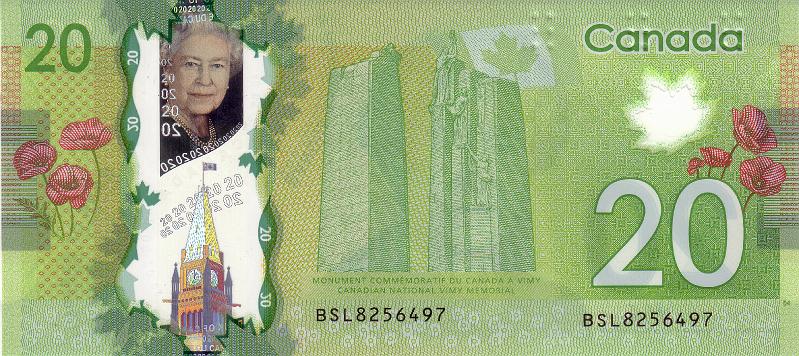 CAN_06_B.JPG - Canada, 20 dollars, UNC.