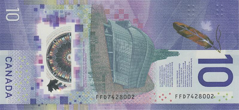 CAN_09_B.JPG - Canada, 10 dollars, UNC.