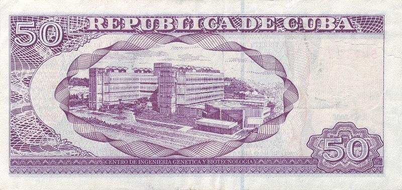 CUB_01_B.JPG - Cuba, 50 pesos, VF.