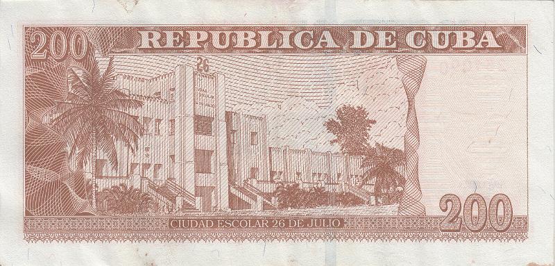 CUB_10_B.JPG - Cuba, 200 peso, aUNC.