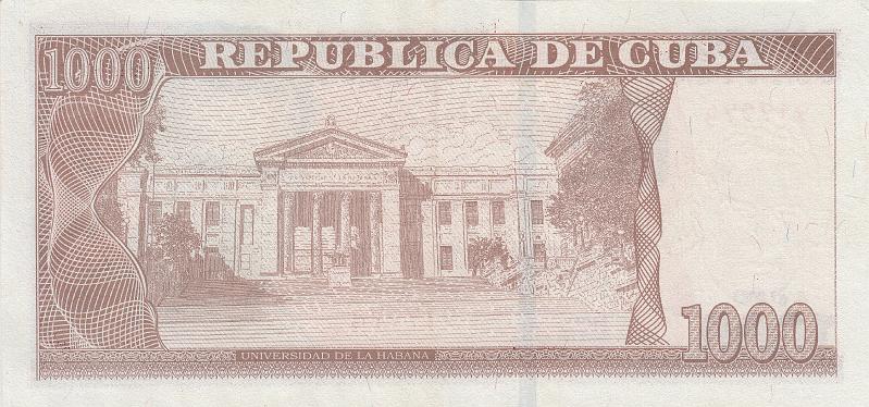 CUB_11_B.JPG - Cuba, 1000 peso, aUNC.