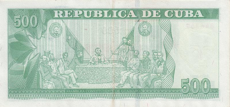 CUB_12_B.JPG - Cuba, 500 peso, XF.