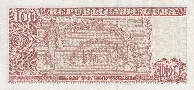 CUB_13_B.JPG - Cuba, 100 peso, aUNC.
