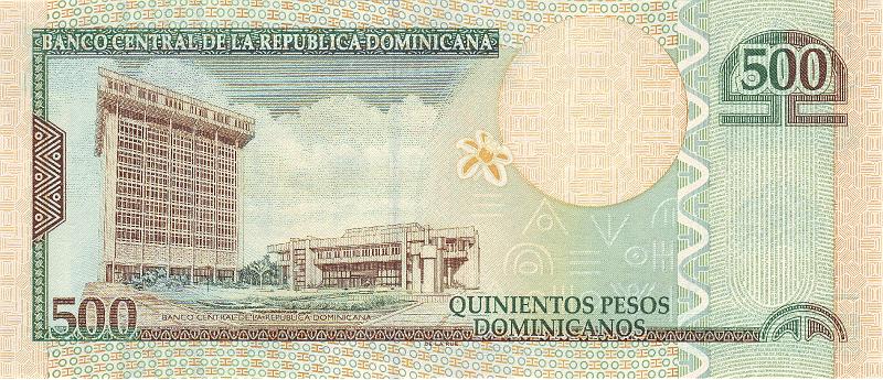 DOM_01_B.JPG - Dominican repablic, 500 pesos, UNC.