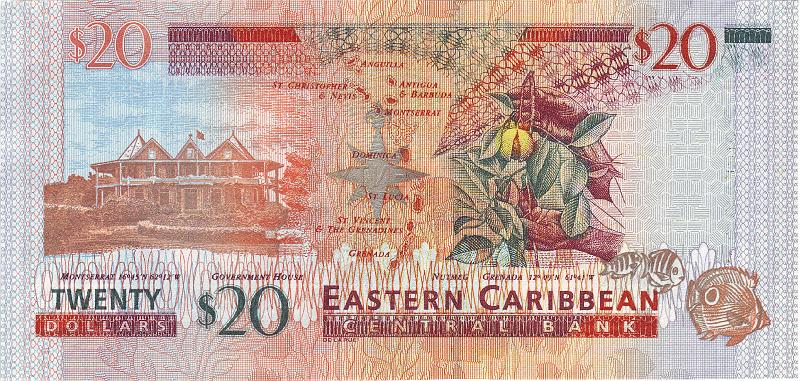 EAC_01_B.JPG - Eastern Caribbean, 20 dollars, UNC.