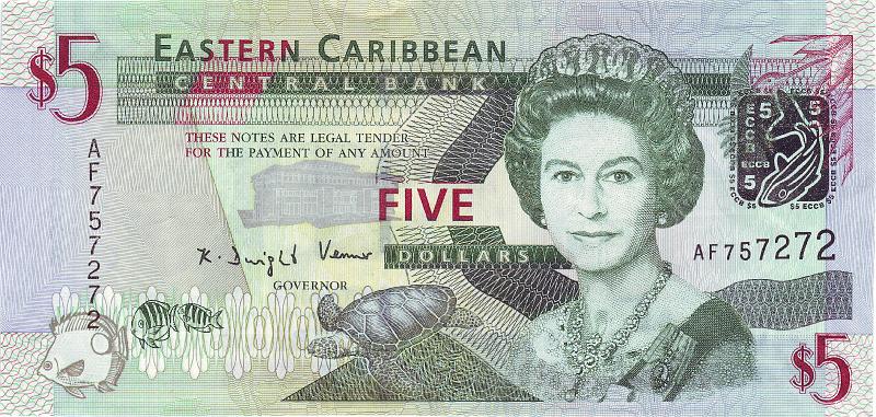 EAC_02_A.JPG - Восточные карибы, 2008г., 5 долларов.