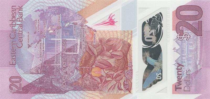 EAC_04_B.JPG - Eastern Caribbean, 20 dollars, UNC.
