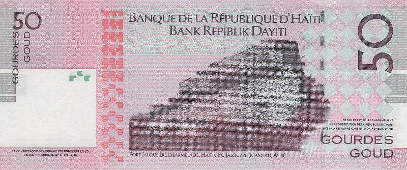 HTG_01_B.JPG - Haiti, 50 gourdes, UNC.