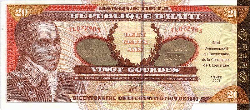HTG_05_A.JPG - Гаити, 2001(2014)г., 20 гурд, "голд", (памятная, 200 лет независимости)
