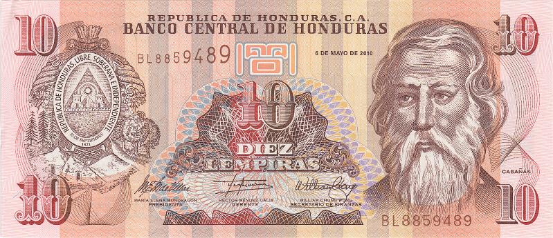 HND_02_A.JPG - Гондурас, 2010г., 10 лемпира.