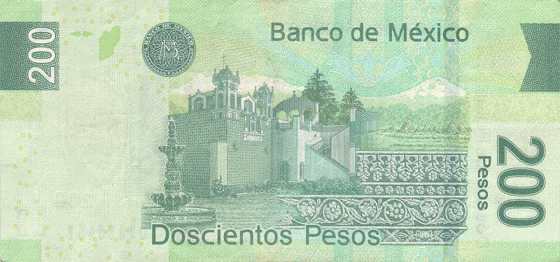 MEX_01_B.JPG - Mexico, 200 pesos, XF.