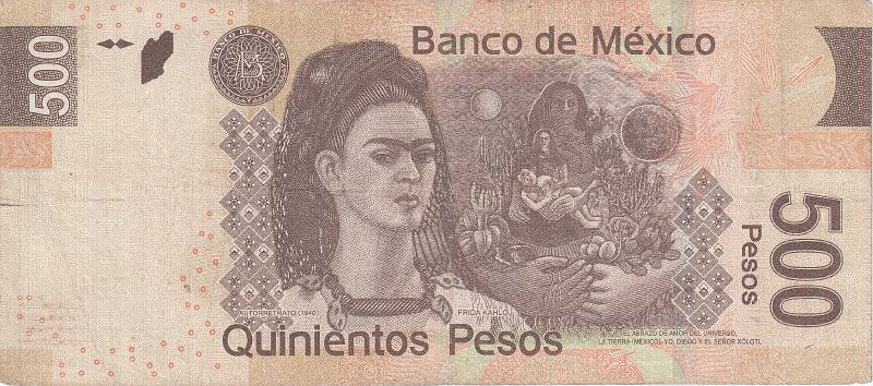 MEX_05_B.JPG - Mexico, 500 pesos, VF.