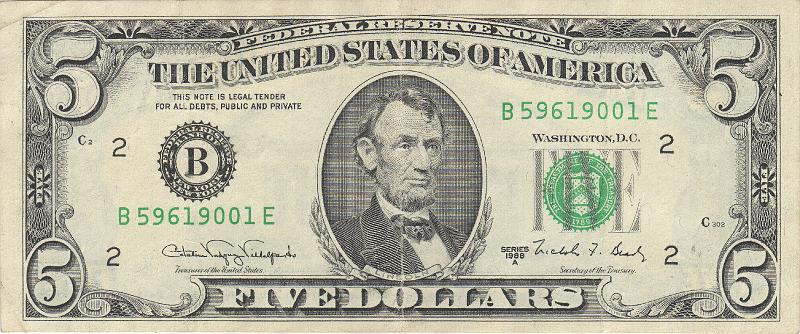 USA_05_A.JPG - США, 1988г., 5 долларов.