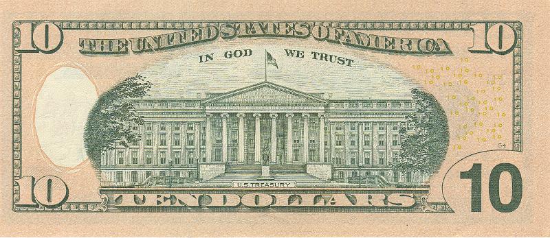USA_08_B.JPG - USA, 10 dollars, UNC.
