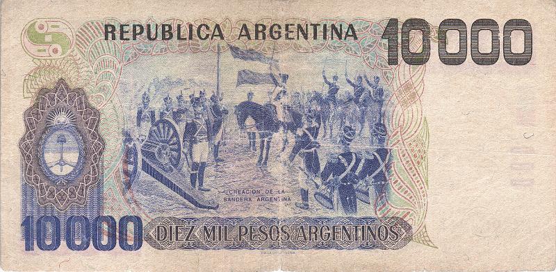 ARG_03_B.JPG - Argentina, 10 000 pesos, VF.