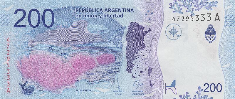 ARG_11_B.JPG - Argentina, 200 pesos, UNC.
