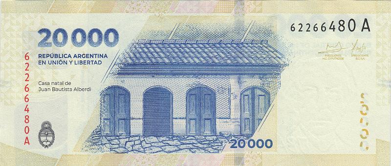 ARG_29_B.JPG - Argentina, 20 000 pesos, XF.