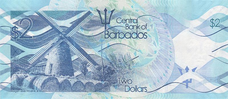 BRB_02_B.JPG - Barbados, 2 dollars, UNC.