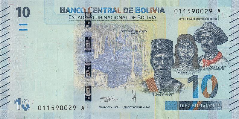 BLV_01_A.JPG - Боливия, 2017г., 10 боливиано.