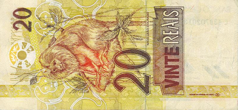 BRA_04_B.JPG - Brasil, 20 reals, XF.