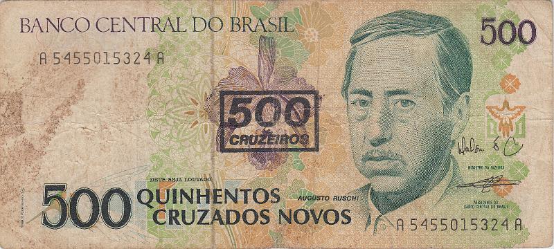 BRA_17_A.JPG - Бразилия, 1990г., 500 крузадо (новых).