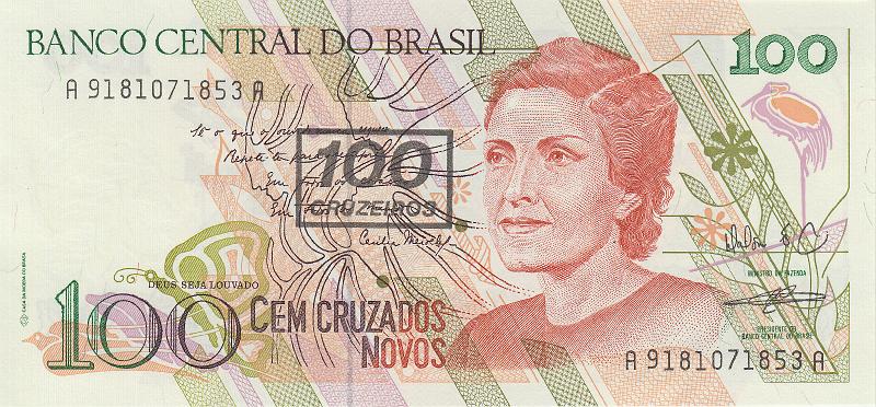 BRA_18_A.JPG - Бразилия, 1990г., 100 крузейро.