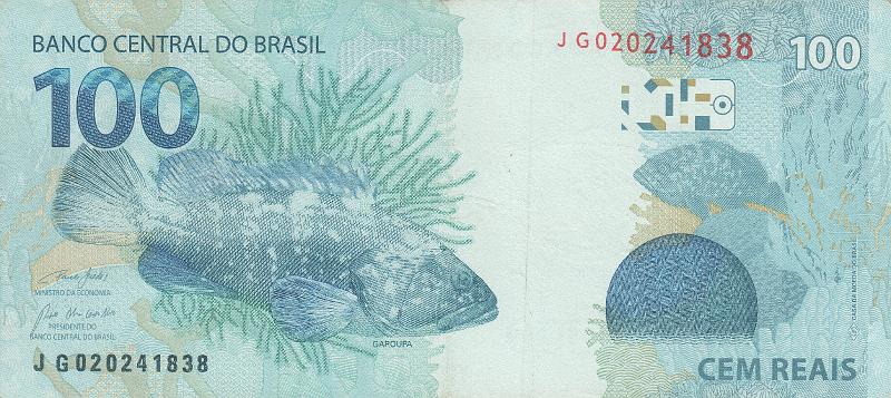 BRA_19_B.JPG - Brasil, 100 reals, XF.