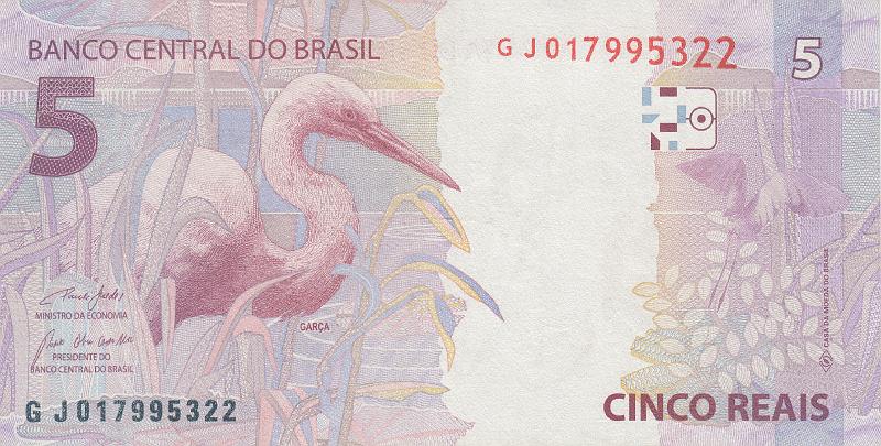 BRA_22_B.JPG - Brasil, 5 reals, aUNC.