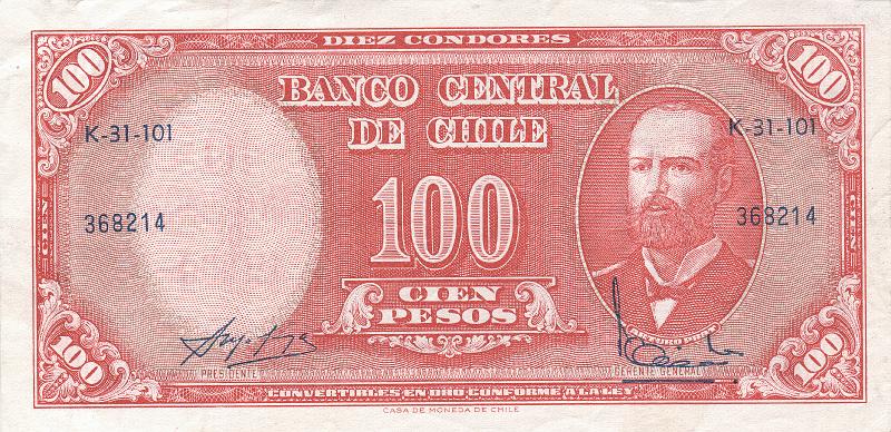 CHL_04_A.JPG - Чили, 1960..61г., 100 песо.