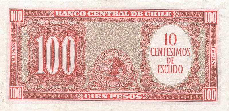 CHL_04_B.JPG - Chile, 100 pesos, aUNC.
