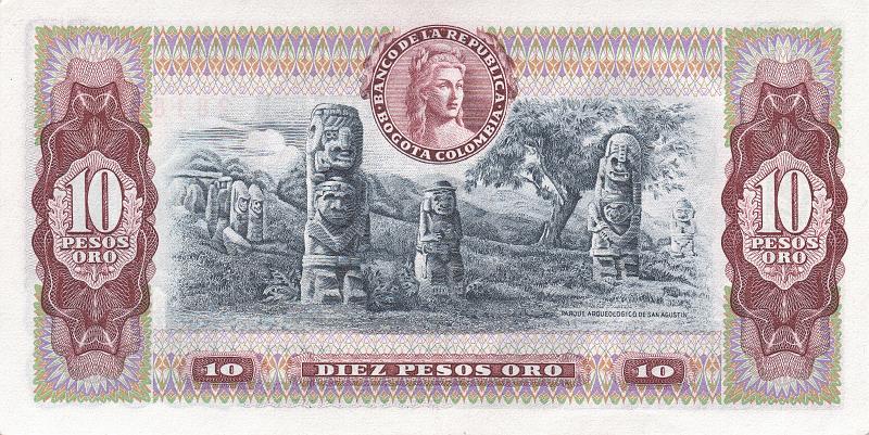 COL_02_B.JPG - Colombia, 10 pesos, aUNC.