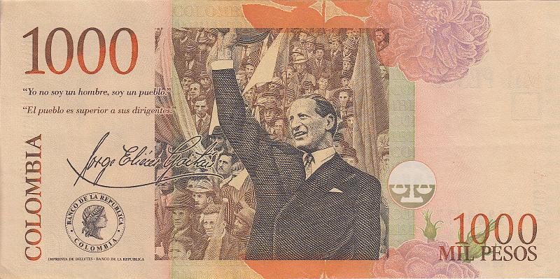 COL_03_B.JPG - Colombia, 1000 pesos, UNC.