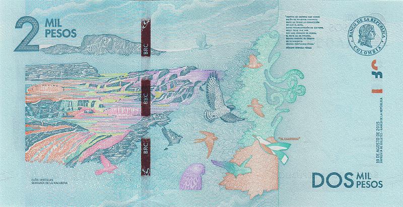 COL_05_B.JPG - Colombia, 2000 pesos, UNC.
