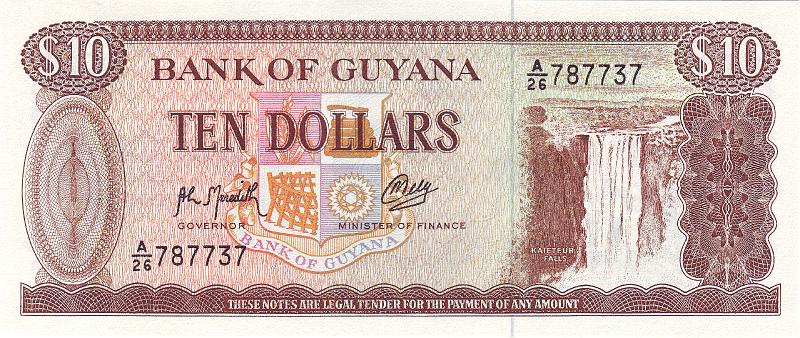 GUY_02_A.JPG - Гайана, 1989г., 10 долларов.