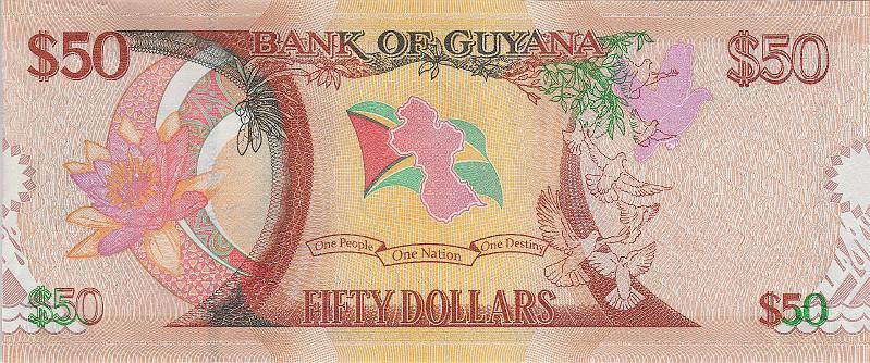 GUY_03_B.JPG - Guyana, 50 dollars, UNC.