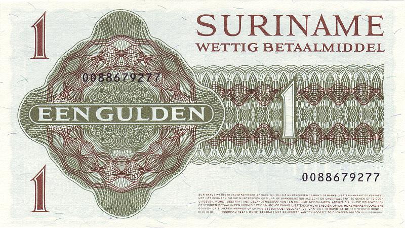 SUR_03_A.JPG - Суринам, 1986г., 1 гульден.