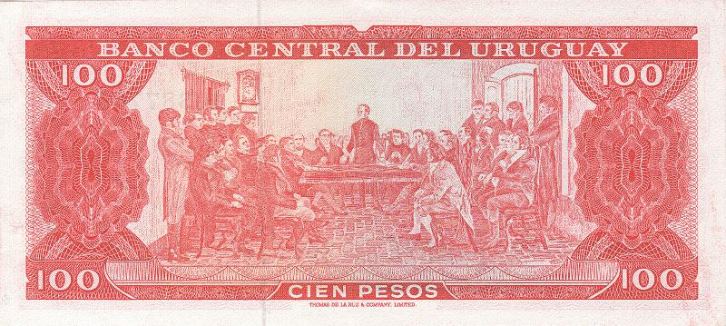 URG_07_B.JPG - Uruguay, 100 pesos, UNC.