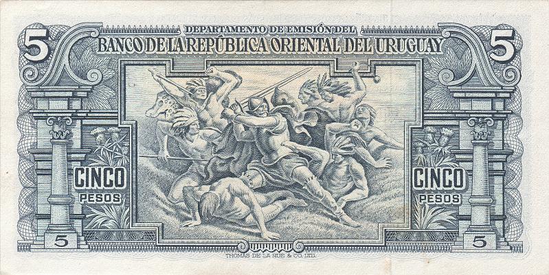 URG_08_B.JPG - Uruguay, 5 pesos, UNC.