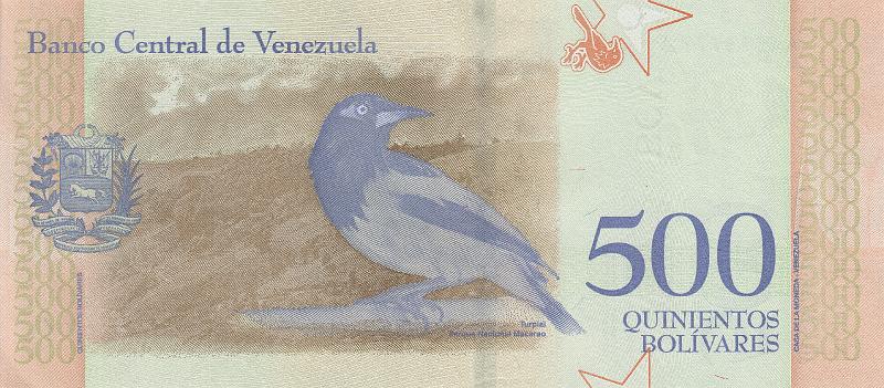 VNZ_18_B.JPG - Venezuela (Bolivarian Republic of Venezuela), 500 bolivares, UNC.